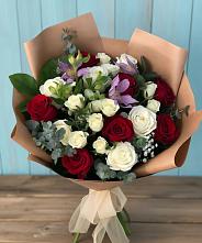 Букет цветов из:  Розы и Альстромерии в Золотарёвке
