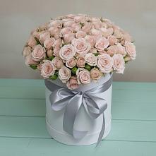 Цветочная композиция из Розы в шляпной коробке в Золотарёвке