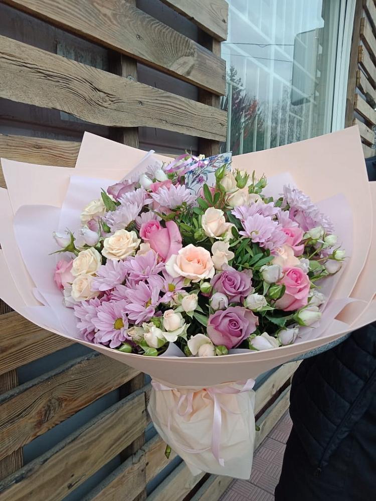 Букет цветов из: Розы и Хризантемы в Золотарёвке