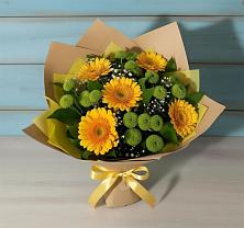 Букет цветов из:  Герберы и Хризантемы в Золотарёвке
