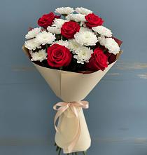 Букет цветов из:  Розы и Хризантемы в Золотарёвке