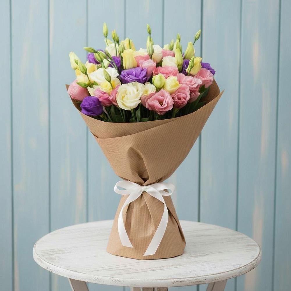 Букет цветов из: Лизиантусы в Золотарёвке