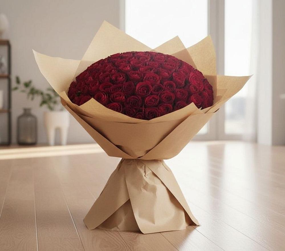 Букет 101 Красная роза в Золотарёвке