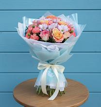 Букет цветов из:  Хризантемы и Розы в Золотарёвке