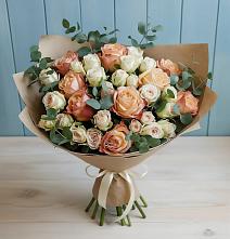 Букет цветов из:  Альстромерии и Розы в Золотарёвке