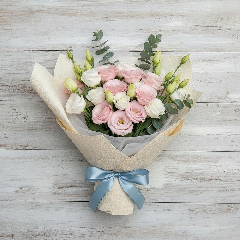 Букет цветов из: Лизиантусы в Золотарёвке